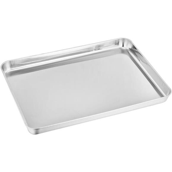 Baking Sheet Set of 2, Baking Pans Tray Cookie Sheet Stainless Steel, Non Toxic - Picture 2 of 7